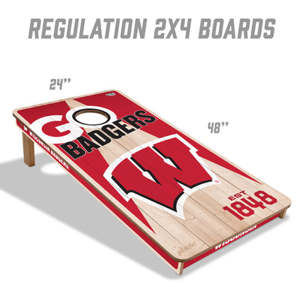 Wisconsin Badgers 2x4 Cornhole Boards