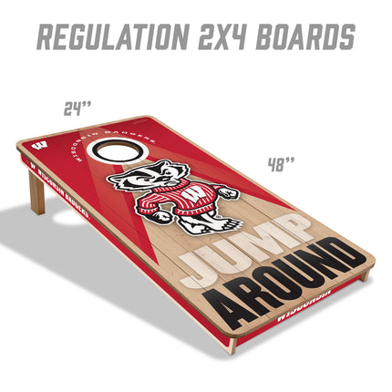 Wisconsin Badgers 2x4 Slogan Series Cornhole Boards