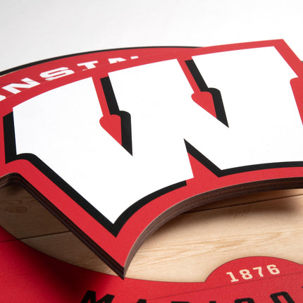 Wisconsin Badgers 3DX Circle Backer Wall Art
