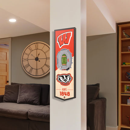 Wisconsin Badgers 3D Stadium 6x19 Banners