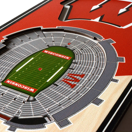 Wisconsin Badgers 3D Stadium 6x19 Banners