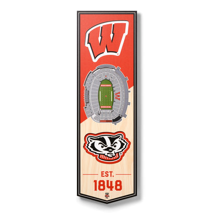 Wisconsin Badgers 3D Stadium 6x19 Banners