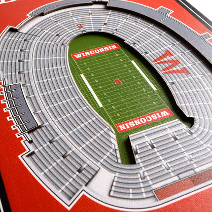 Wisconsin Badgers 8x32 3D Stadium Banner