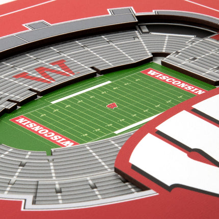 Wisconsin Badgers 3D StadiumView Wall Art 12x12