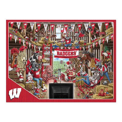 Wisconsin Badgers Barnyard Fans Puzzle - 500 PC