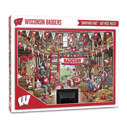 Wisconsin Badgers Barnyard Fans Puzzle - 500 PC