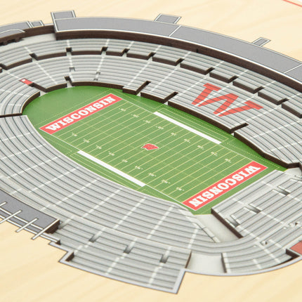 Wisconsin Badgers 5-Layer 3D StadiumView Wall Art