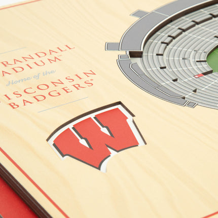 Wisconsin Badgers 5-Layer 3D StadiumView Wall Art