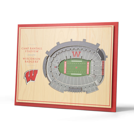 Wisconsin Badgers 5-Layer 3D StadiumView Wall Art