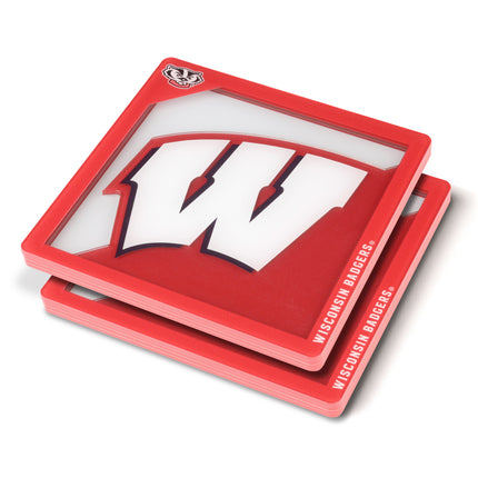 Wisconsin Badgers 3D Logo Series Coasters