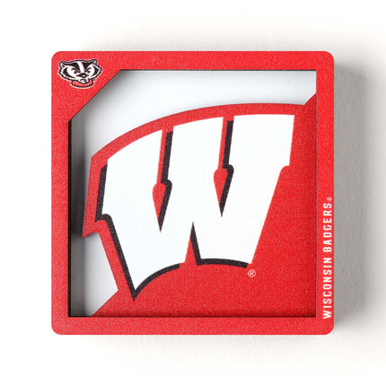Wisconsin Badgers 3D Logo Series Magnet