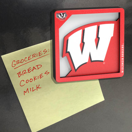 Wisconsin Badgers 3D Logo Series Magnet