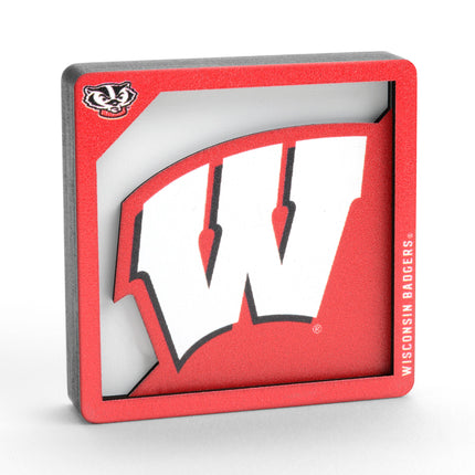 Wisconsin Badgers 3D Logo Series Magnet