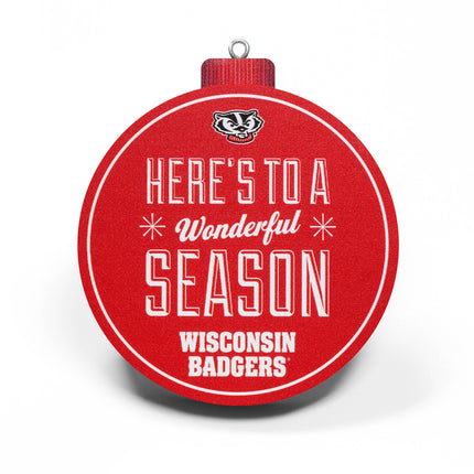 Wisconsin Badgers 3D Logo Series Ornament