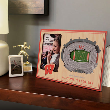 Wisconsin Badgers 3D StadiumView Picture Frame