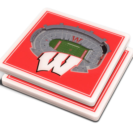 Wisconsin Badgers 3D Stadium View Coasters