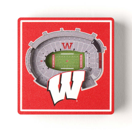 Wisconsin Badgers 3D StadiumView Magnets