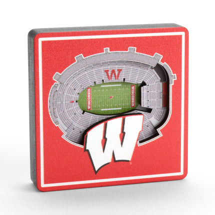 Wisconsin Badgers 3D StadiumView Magnets