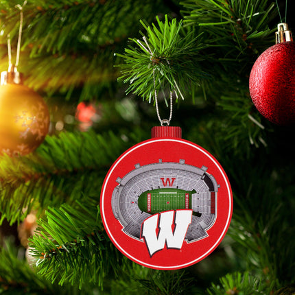 Wisconsin Badgers 3D StadiumView Ornaments