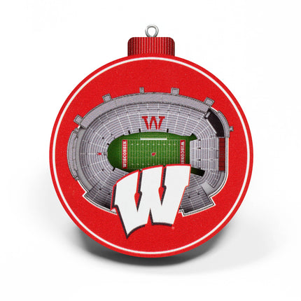 Wisconsin Badgers 3D StadiumView Ornaments